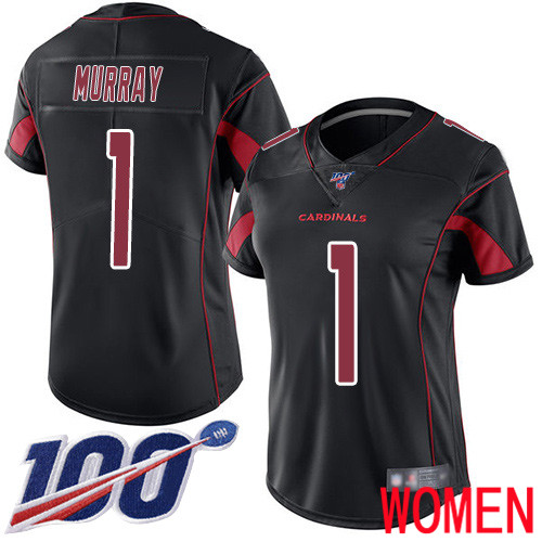Arizona Cardinals Limited Black Women Kyler Murray Jersey NFL Football 1 100th Season Rush Vapor Untouchable